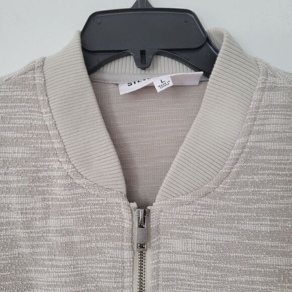 Steve Madden Yves  Textured Ribbed Trim Bomber Jacket - Picture 6 of 9